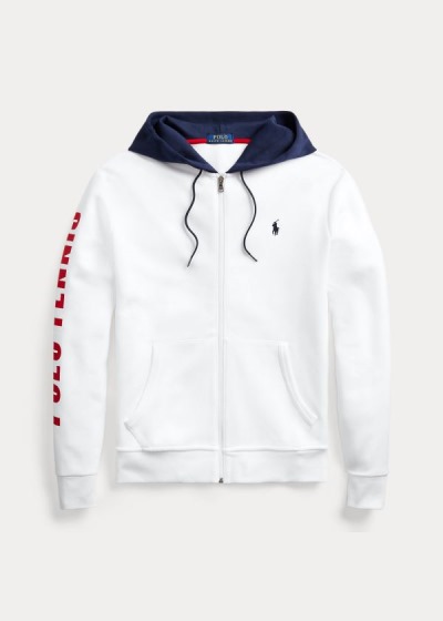 Sudaderas Con Capucha Polo Ralph Lauren Hombre Blancos - Polo Tennis Double-Knit - LHACB4916